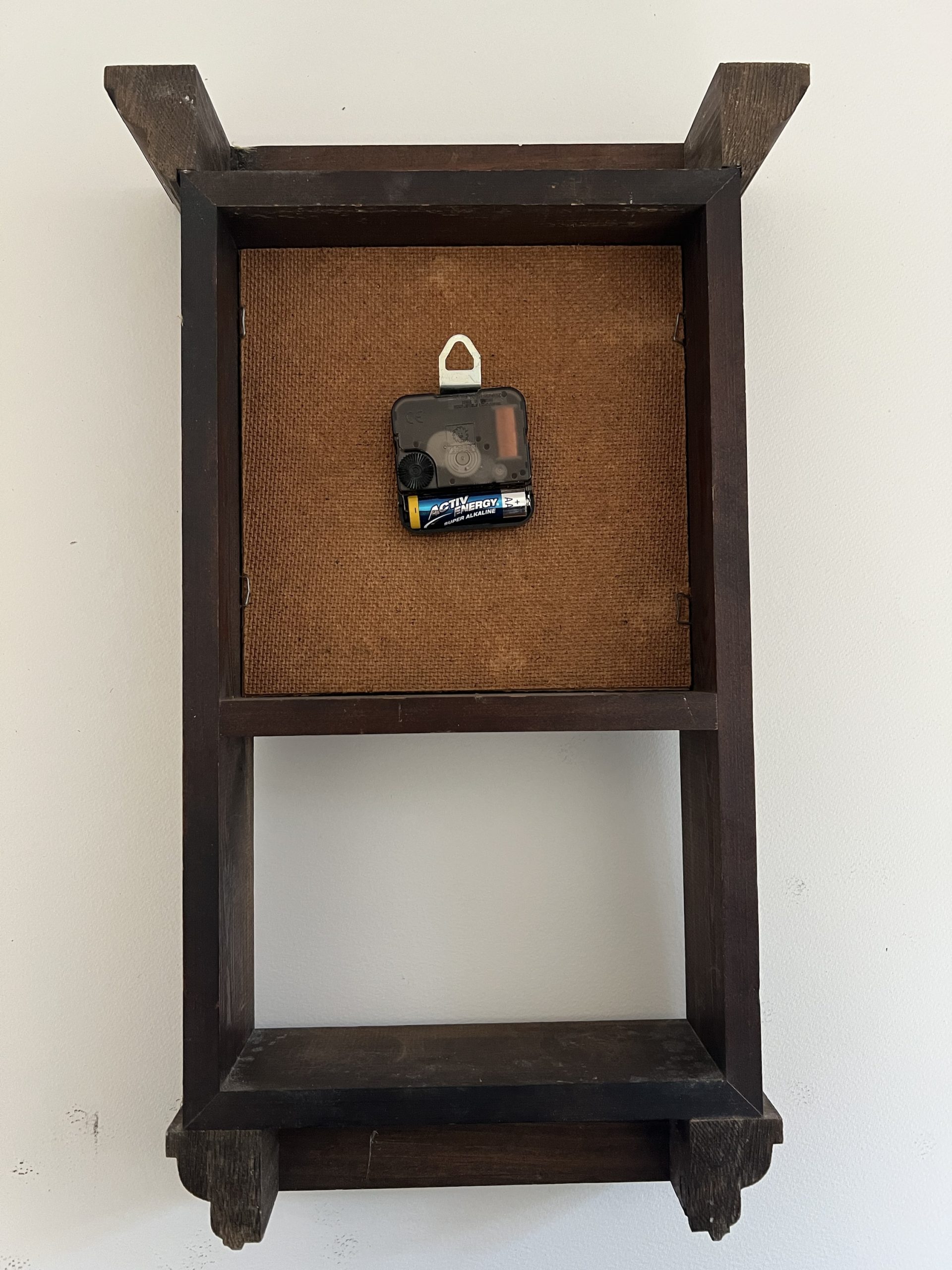 Traditional Wooden Wall Clock with Shelf – Archer & Hampson Style - Image 2