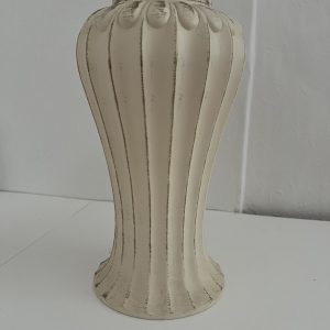 Large Cream Decorative Floor Vase – Distressed Vintage Style