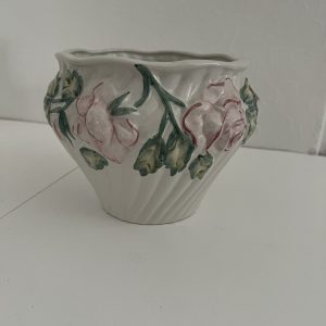 Small Floral Ceramic Planter / Plant Pot – Decorative