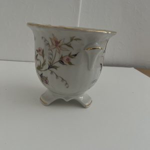 Royal Winton Floral Planter Pot – Gilt Trim – Vintage Ceramic