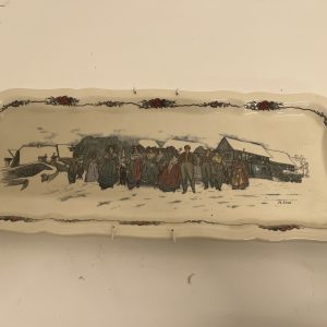 Sarreguemines Obernai Platter H Loux French Faience Serving Plate Alsace