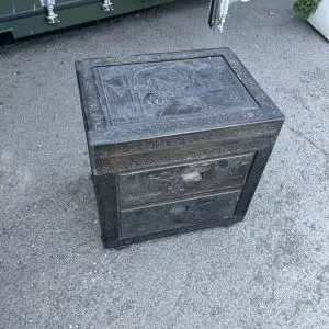 Chinese Carved Wooden Blanket Chest / Cabinet – Oriental Style