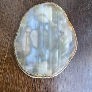 Natural Agate Slice Polished Stone Coaster Geode Display Piece
